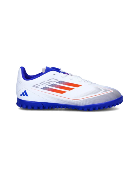 Adidas F50 Club TF J Blanco Azul Adidas F50 Club TF J Blanco Azul