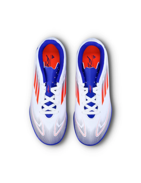 Adidas F50 Club TF J Blanco Azul Adidas F50 Club TF J Blanco Azul