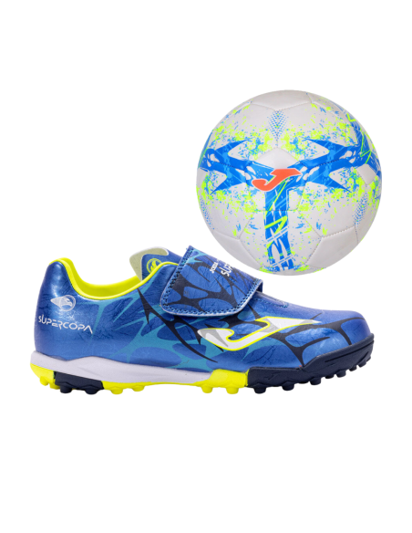 Joma supercopa jr 2504 turf royal amarillo