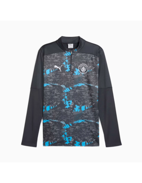 Puma manchester city sudadera prematch negro