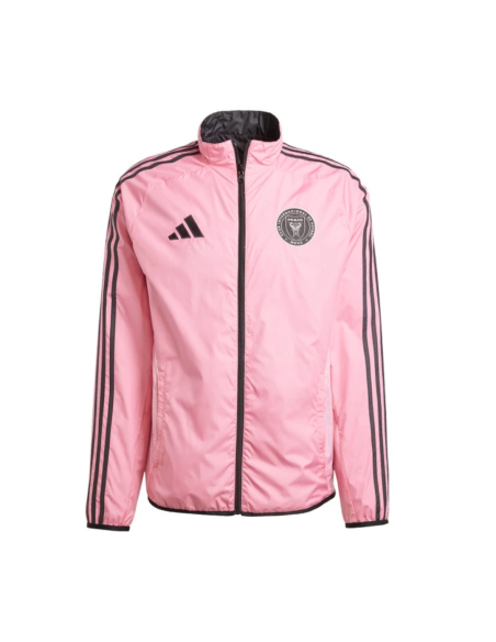 Adidas inter miami chaqueta prematch rosada