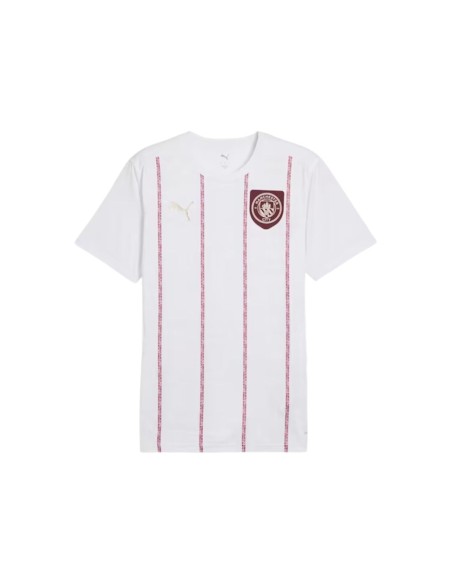 Puma camiseta mcfc prematch ss blanco rojo