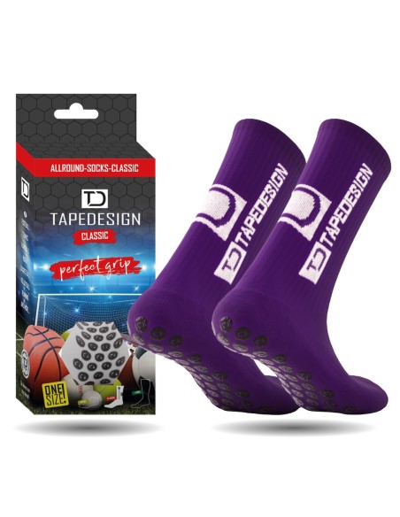 Tapedesign calcetin antideslizante violeta senior
