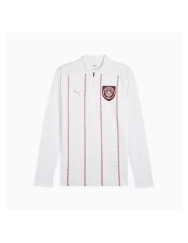 PUMA SUDADERA MCFC PREMATCH BLANCO ROJO